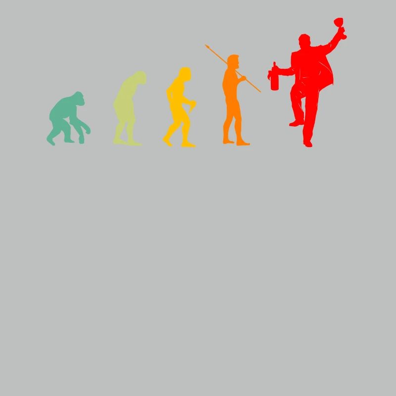 Evolution Aperitif lustiges Geschenk Mann