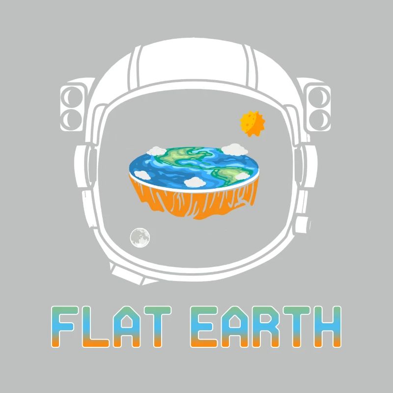 FLAT Earth Cool Astronaut Flat Earther Designs