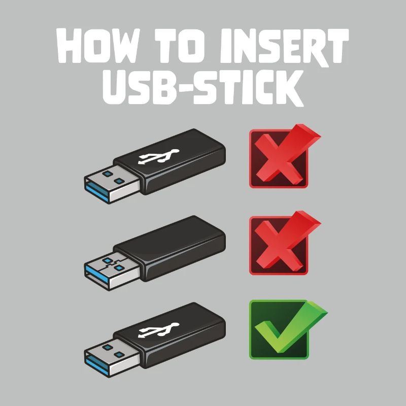 How To Insert USB Stick Funny Programmer Meme