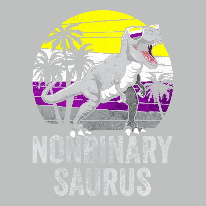 Non Binary Pride Flag Dinosaur Trex LGBTQ