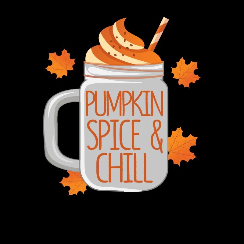 Pumpkin Spice And Chill Cute Fall Latte Mug Coffee