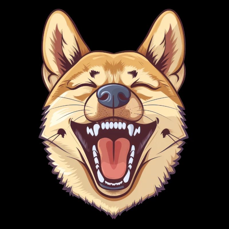 Chien Jindo Corée | Jindo coréen | Illustration de dessin animé