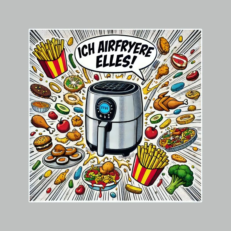 I airfryer everything! Funny kitchen illustration