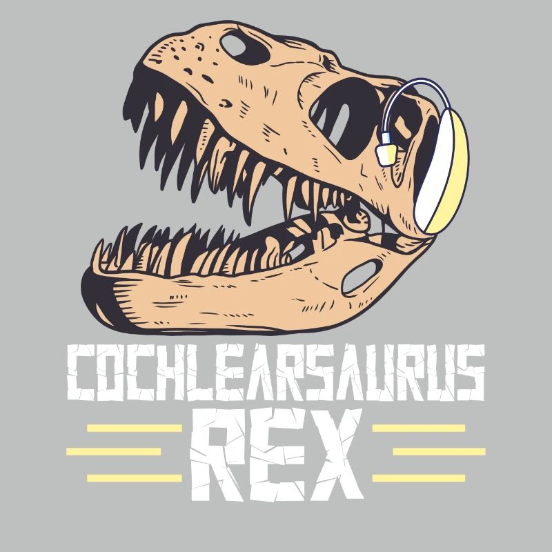 Deaf Pride Cochlear Implant Dinosaur Trex