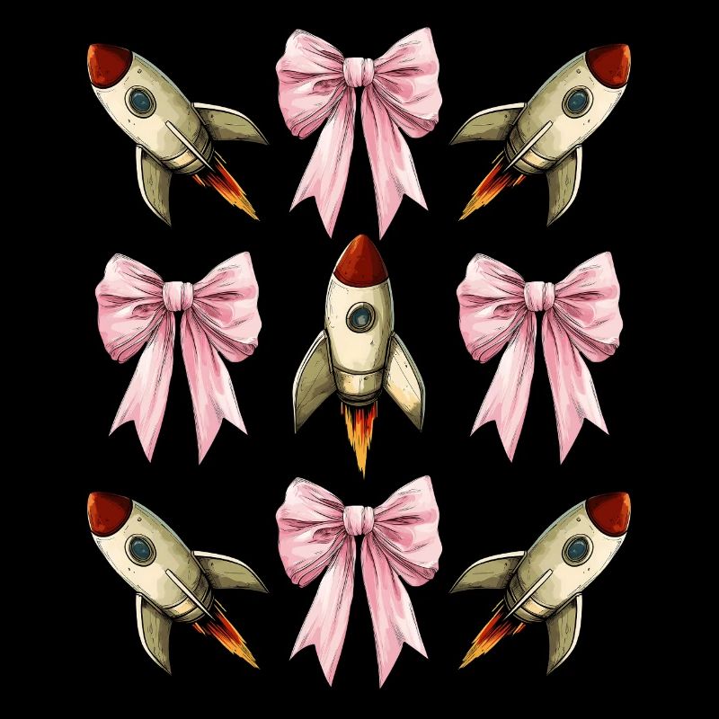 Coquettish Bow Space Rocket Space Shuttle