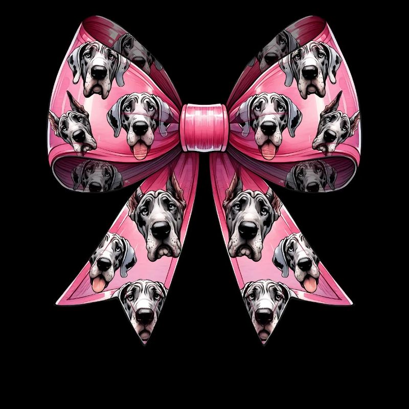 Coquette Bow Great Dane Dog Mom Pattern
