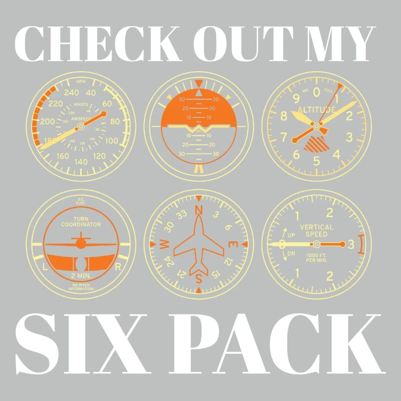 Funny Pilot Six Pack Aviation Flight Simulation