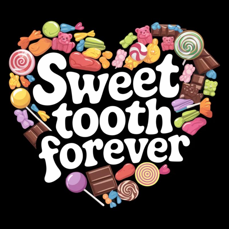 Sweet Tooth Forever Candy Heart Design