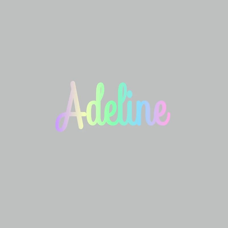 ADELINE Rainbow Minimalist Cursive