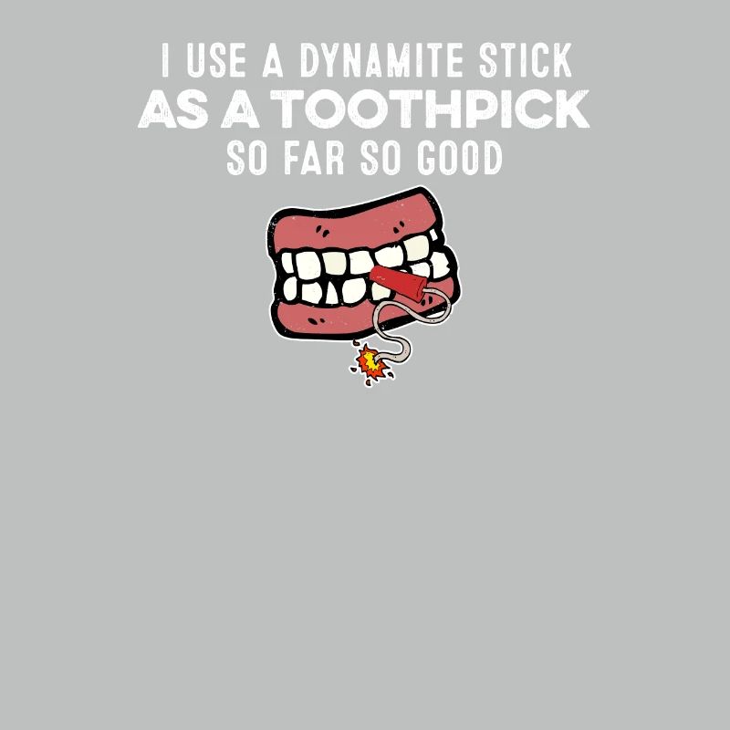 J’utilise un bâton de dynamite comme jeu de mots de gangster cure-dent