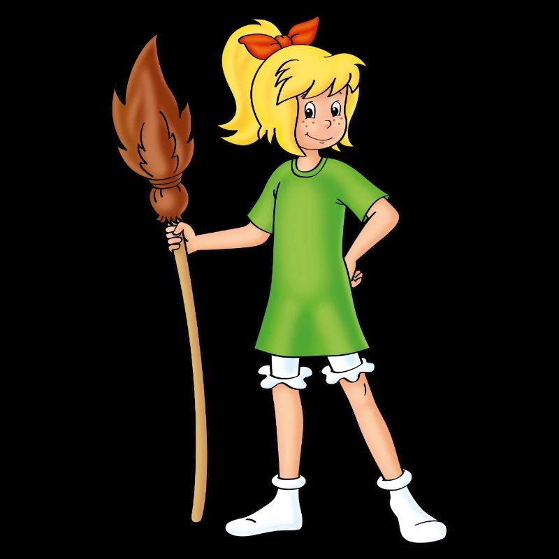 Bibi Blocksberg poses with mashed potatoes