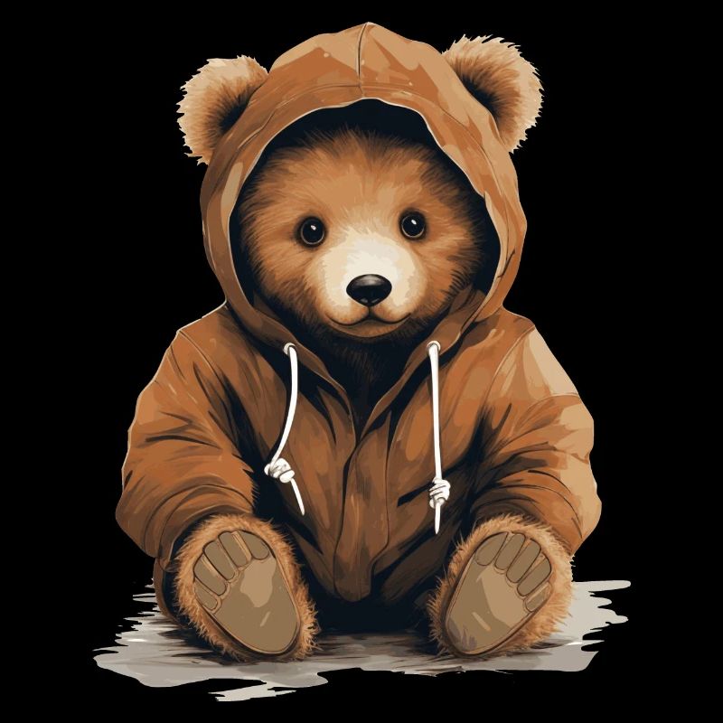 cooler Teddy mit Kaputze