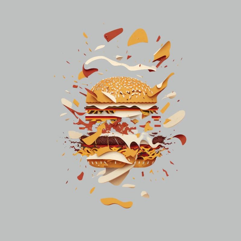 Burger a explosé | Burger déconstruit