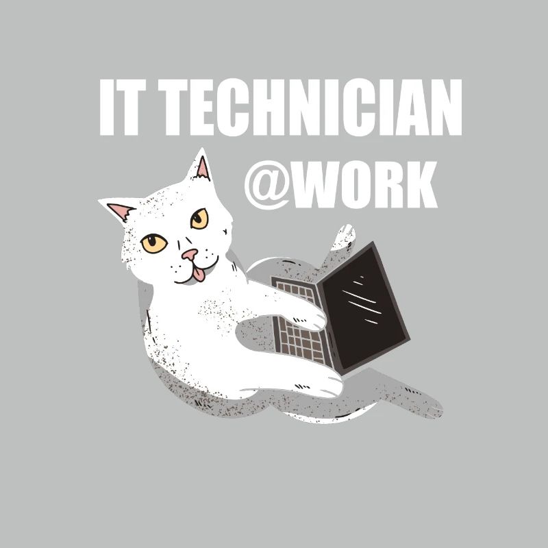 IT Techniker Katze Programmierer Techie