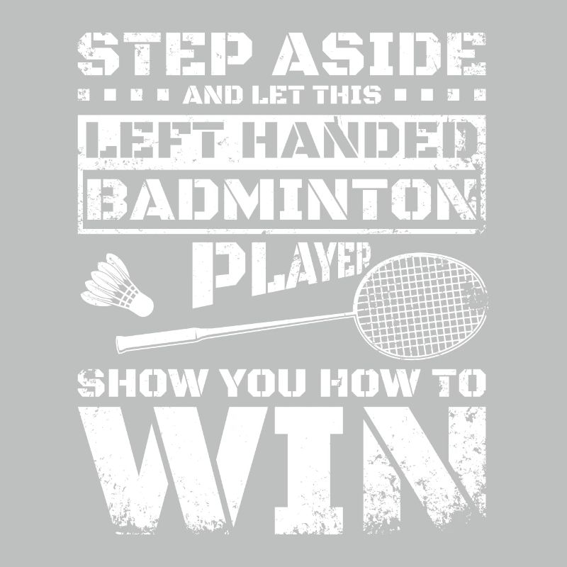 Funny left handed badminton player