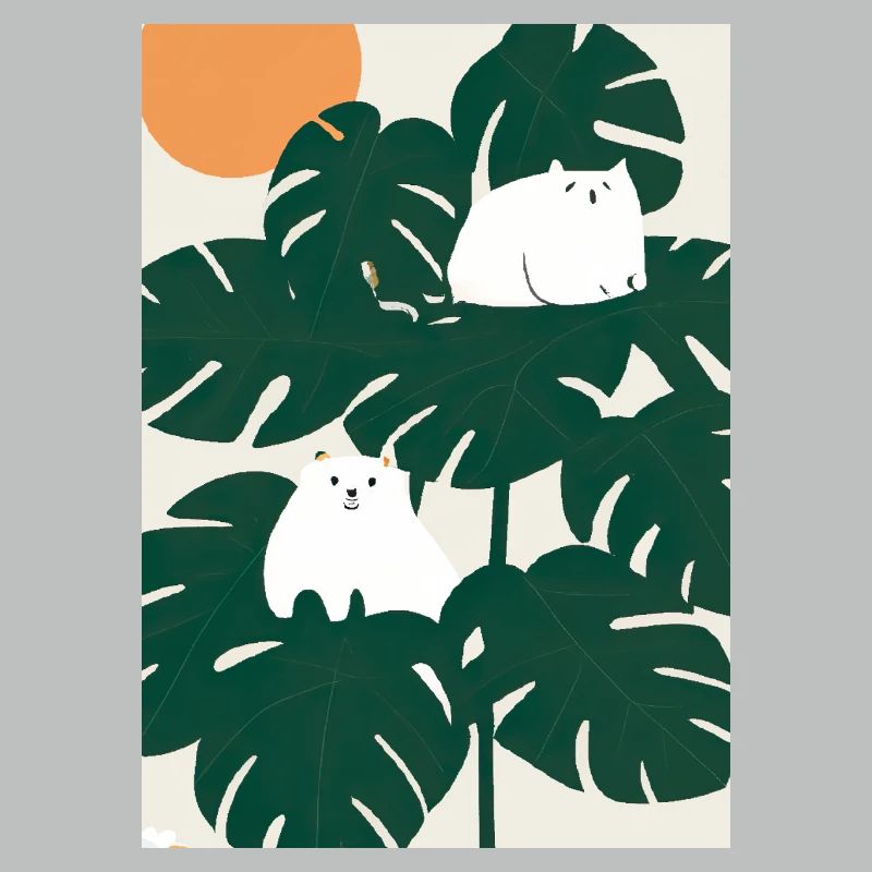 Katzen auf Leafs