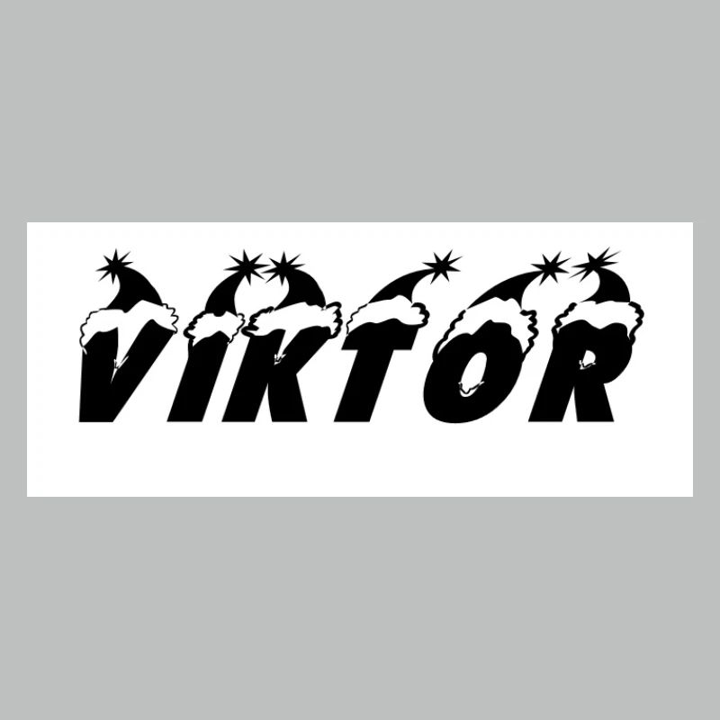 Viktor Silhouette mit Sternmotiven