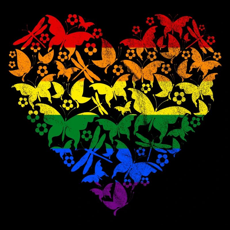 RAINBOW HEART BUTTERFLY