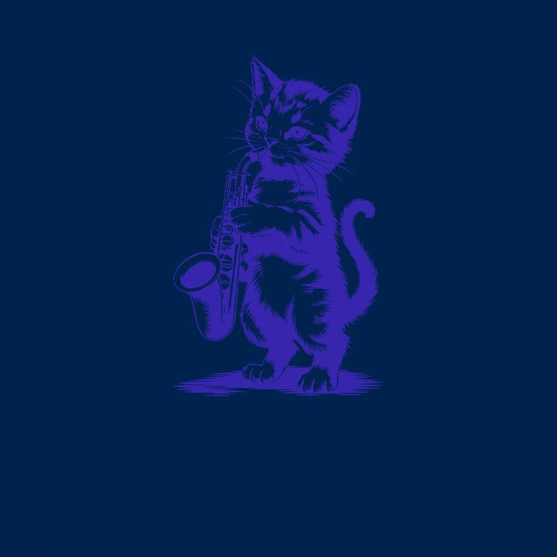 Chat avec Saxophone Funny Sax
