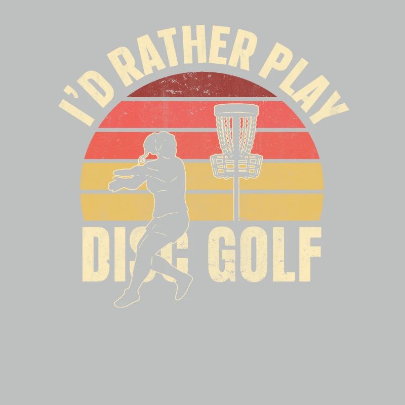 Retro Sunset I'd rather play Disc Golf
