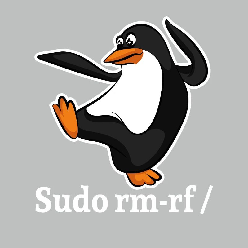 Tux Linux Penguin Sudo Rm Rf | Computer Geek Hack