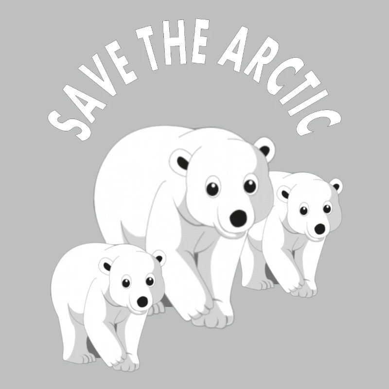 Save the Arctic White Bear Polar Bear North Pole Gift