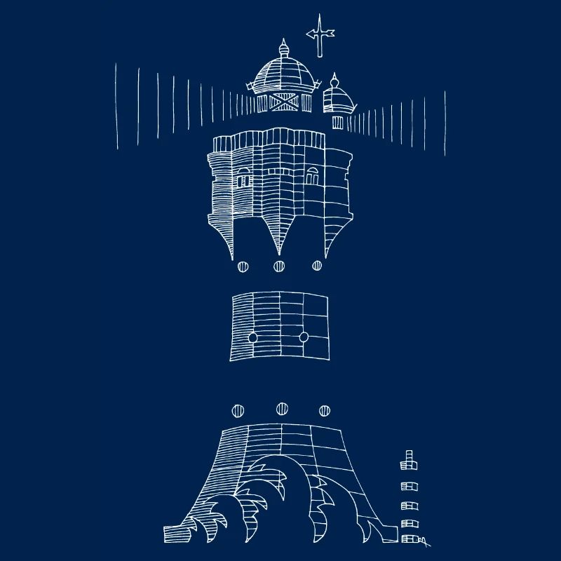 Phare Du Sable rouge - blanc
