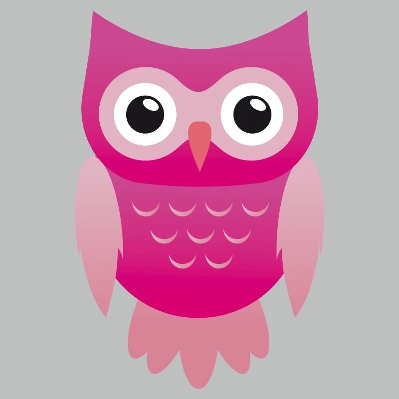 Comic Eule pink im Vector Design
