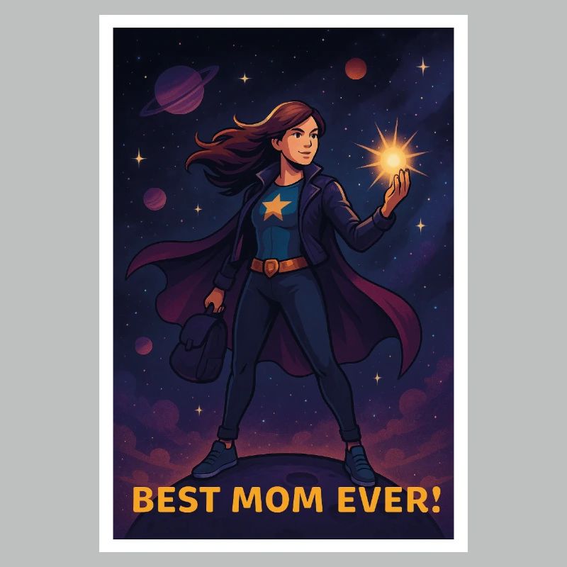 Beste Mutter aller Zeiten Superhelden Poster
