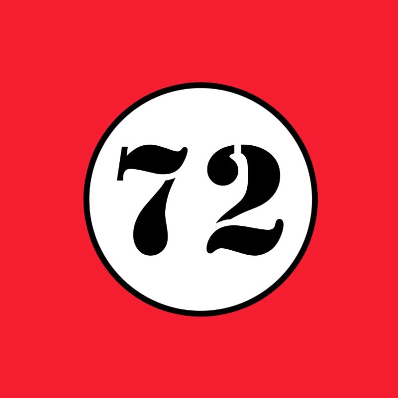 NUMMER 72 Zweiundsiebzig Geburtstag Geschenk