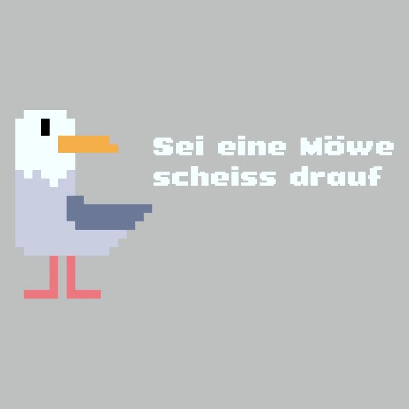 sei eine pixel Möwe