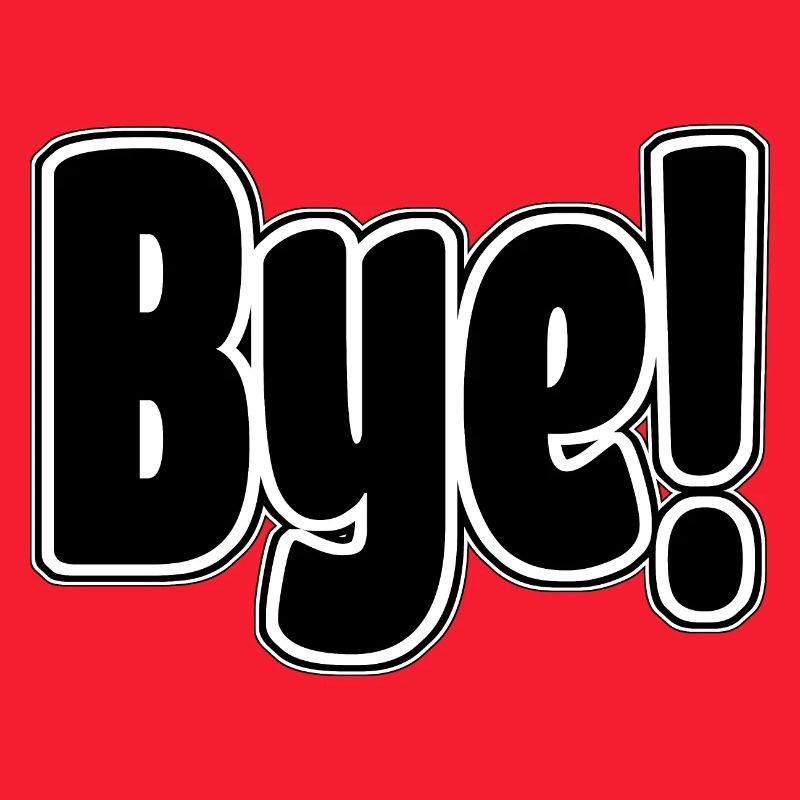 Bye!. Cheerful expression