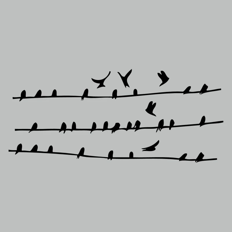 Oiseaux sur les lignes électriques