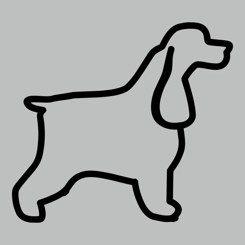 English Cocker Spaniel Outline