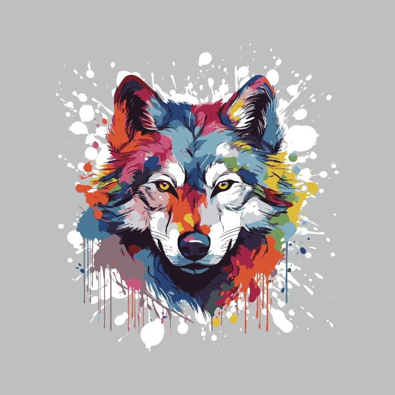 Wolf Pop Art Head