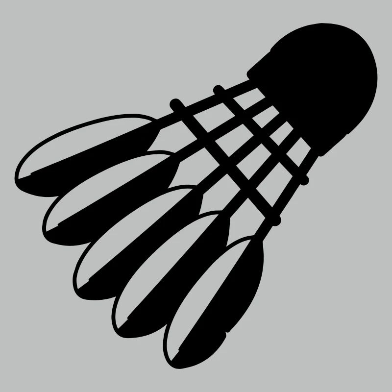Badminton Shuttle Logo mit Federn