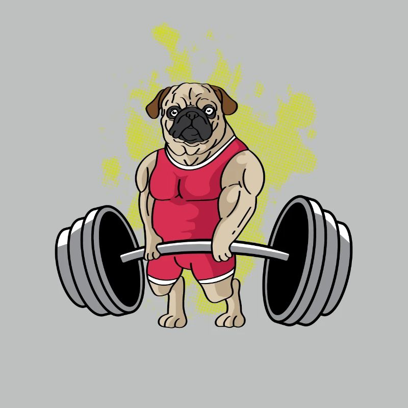 Mops -Gewichtheben Trainingstrainer Gift