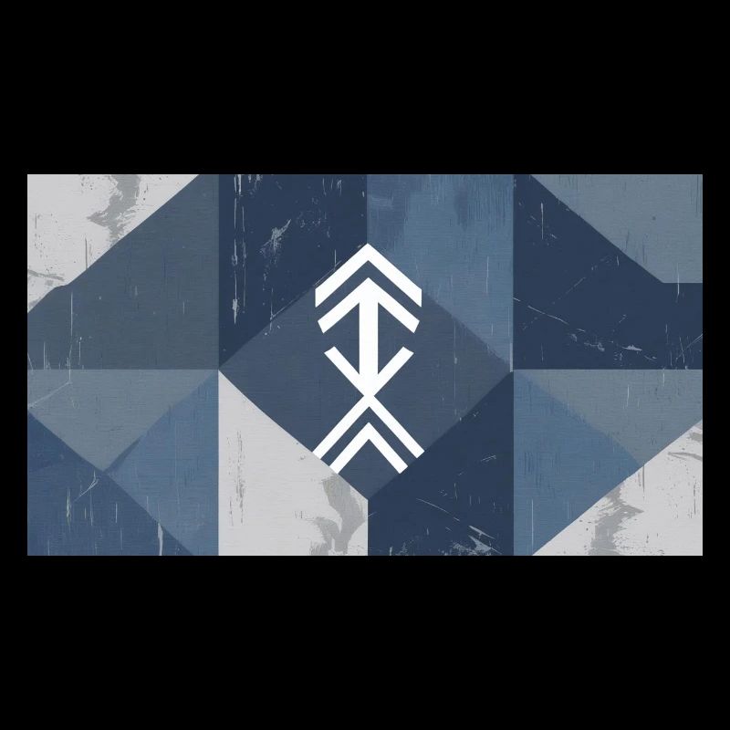 Geometric Blue Element Pattern