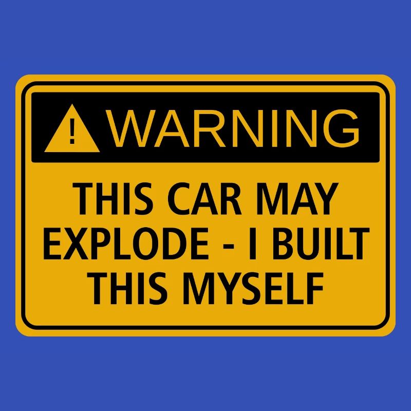 JDM sticker - this car may explode