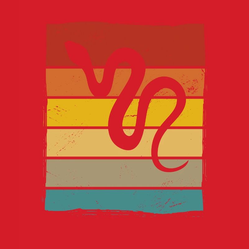 Snake Retro Reptile Python Idée cadeau