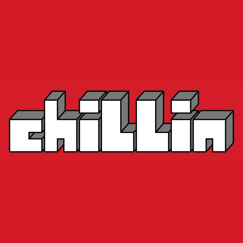 Nur ein einfaches geometrisches einfaches Chillin-Graffiti