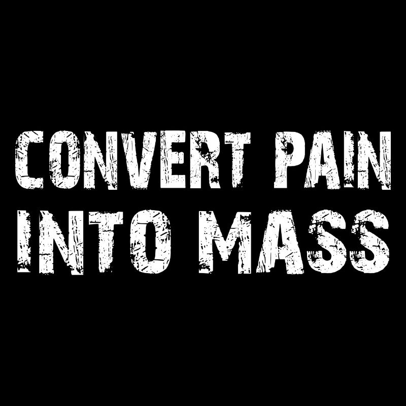Transformez la douleur en masse. Conception de musculation