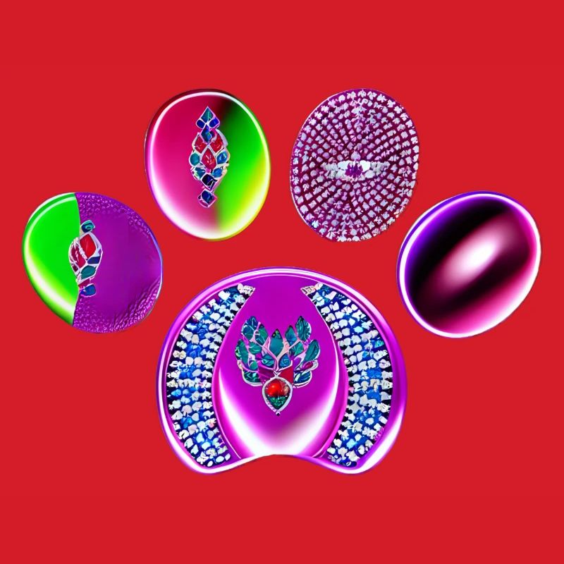 Imprimé cercle de bijoux fluo