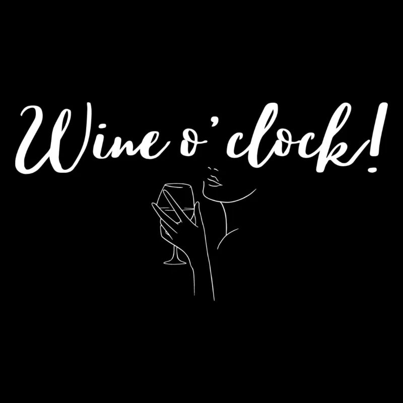 Wine o' clock motif | Gift for wine lovers