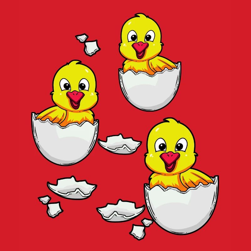 Eggshell chick Easter chicken farm egg
