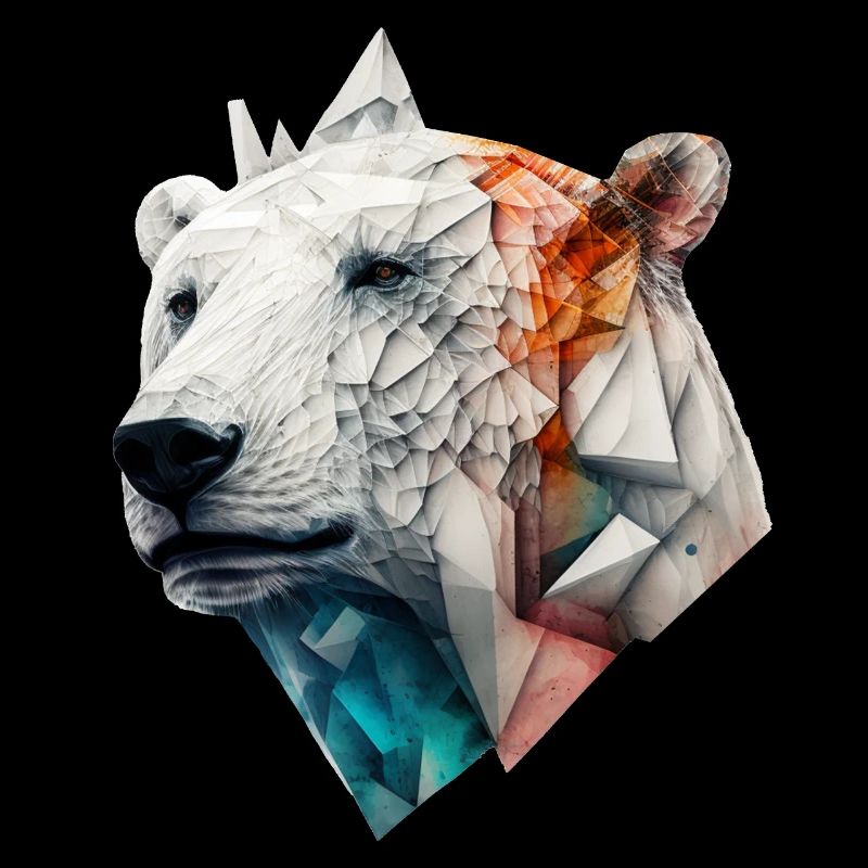 Polar Bär Eisbär Architekt Kunst Tier Geschenk