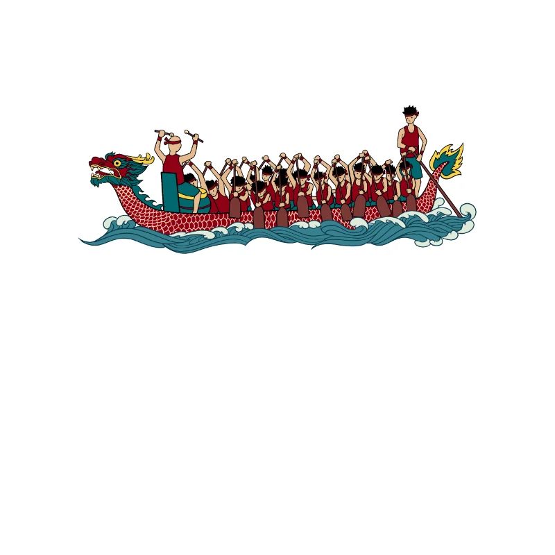 Zeichnung eines 20 Mann Drachenboot