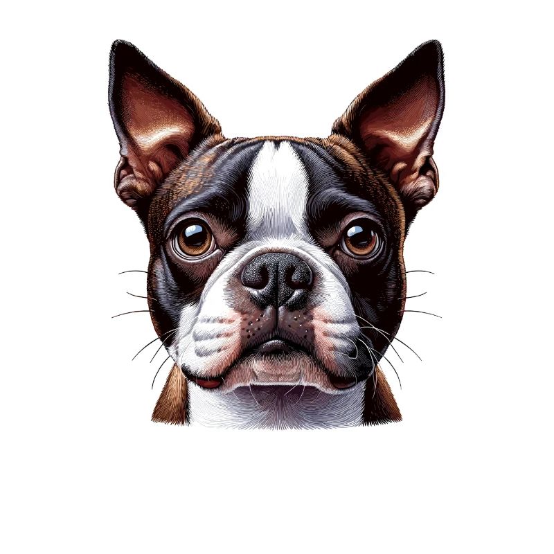 Visage de chien - Boston Terrier