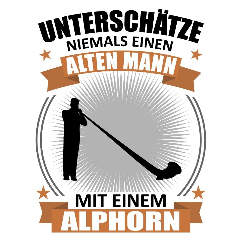 Alphorn Geschenk - Alter Mann, Weiser Klang