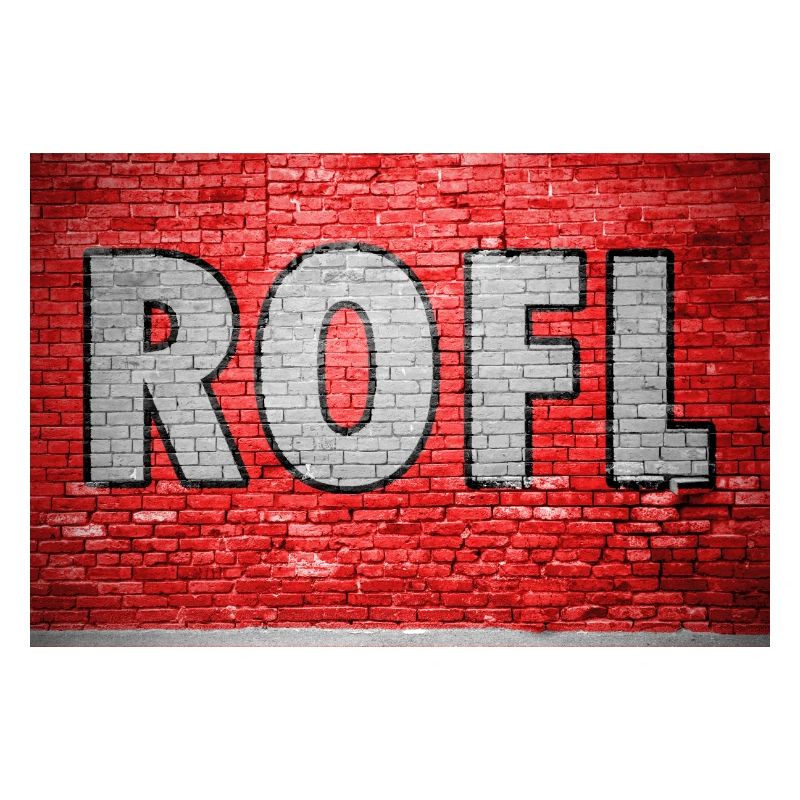 ROFL Ziegelsteinmauer Graffiti
